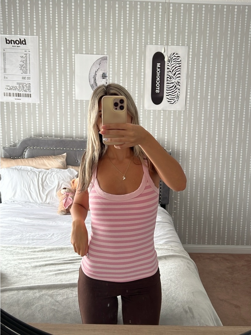 Striped Pink Tank Top – Women
